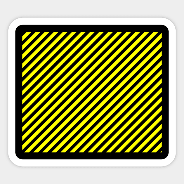 Caution Tape Graphic Black And Yellow Design Sticker by Awesome Supply